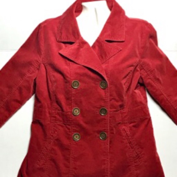 Mossimo Supply Co. Jackets & Blazers - Red Corduroy Mossimo Pea Coat